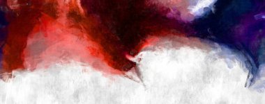 Soyut arkaplanda pürüzlü fırça darbeleri. Fırça boyası. Renkli boya darbeleri. Eşsiz duvar sanatı. Tuvaldeki modern sanat. Renkli çağdaş sanat eserleri. 