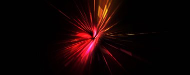 Fütürist mercek patlaması. Parlayan parçacıkları ve çizgileri olan ışık patlaması yıldızı. Güzel soyut ışın arkaplanı.