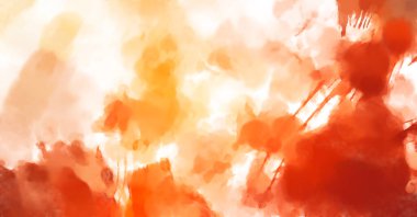 El yapımı sürreal soyut desenli suluboya. Modern sanatsal resim. 2D çizim. Arkaplan boyası karışımı. Yaratıcı duvar sanatı. Çağdaş sanat