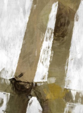 Soyut arkaplanda pürüzlü fırça darbeleri. Fırça boyası. Renkli boya darbeleri. Eşsiz duvar sanatı. Tuvaldeki modern sanat. Renkli çağdaş sanat eserleri. 