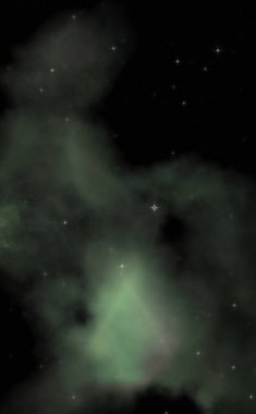 Galaksi uzayındaki yıldız alanı renkli nebula ile. Uzayın derinliklerinin bilim kurgu geçmişi. Ruhsal duvar kağıdı.