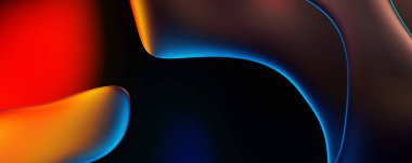 Soyut arkaplan. Değişken renk değişim dalgaları, dinamik hareketlerle. Işık dalgalarının neon renkli soyut tasarımı. Duvar kağıdı, afiş, arkaplan, kart, kitap illüstrasyonu, web sitesi.