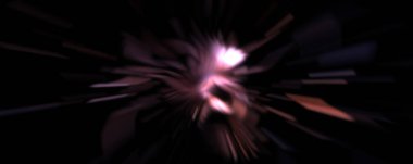 Işık parçacık izleri. Parlayan parçacıkları ve çizgileri olan ışık patlaması yıldızı. Güzel hareketli soyut ışın arkaplanı.