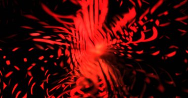 Işık parçacık izleri. Parlayan parçacıkları ve çizgileri olan ışık patlaması yıldızı. Güzel hareketli soyut ışın arkaplanı.