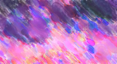 Çağdaş sanat. El yapımı resim. Modern sanat eserleri. Yüzeyde suluboya fırça darbeleriyle resim yapmak. 2D çizim. Sanatsal arkaplan resmi. Tablo üzerinde soyut resim. Renkli doku.