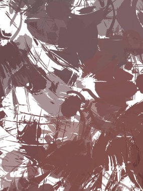 Renkli fırça darbelerinin 2B çizimi. Dekoratif doku resmi. Canlı boya desenli arka plan. Kaotik fırça darbeleri resim.