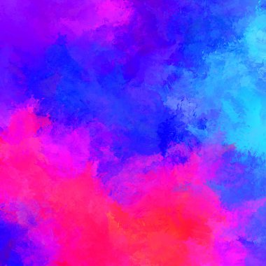 Canlı fırça darbeleriyle boyanmış. Renkli desenli resim. Fırçalanmış duvar kağıdını boya.