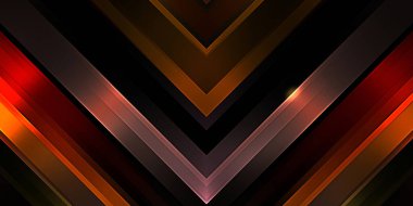 Soyut parlayan geometrik ışıklar arka planda. Fraktal simetrik grafik çizimi. Parıldayan ve parıldayan çubukları kesiştir.