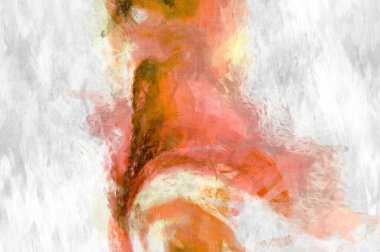 Soyut arkaplanda pürüzlü fırça darbeleri. Fırça boyası. Renkli boya darbeleri. Eşsiz duvar sanatı. Tuvaldeki modern sanat. Renkli çağdaş sanat eserleri. 