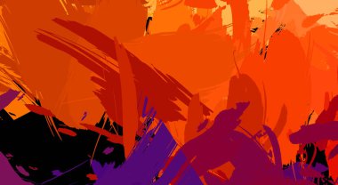 Sanatsal soyut arkaplan. Doku boyalı duvar kağıdı. Boya darbeleriyle yaratıcı bir illüstrasyon. Fırça desenli resim.