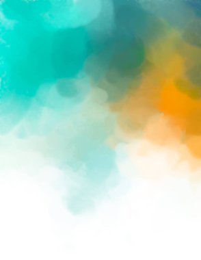 Soyut doku. Yüzeyde etkileyici el yapımı suluboya. Suluboya fırça darbeleri. Modern sanat. Çok renkli arkaplan. Çağdaş duvar sanatı. Renkli bir fon. 2d illüstrasyon.