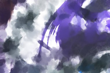 El yapımı sürreal soyut desenli suluboya. Modern sanatsal resim. 2D çizim. Arkaplan boyası karışımı. Yaratıcı duvar sanatı. Çağdaş sanat