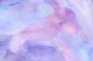 Yumuşak suluboya duvar kağıdı. Hafifçe fırçalanmış renkleri olan sanatsal bir resim. Pastel renkler arkaplana dokunmuş. Soyut duvar sanatı..