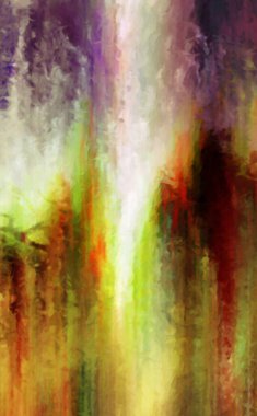 Modern sanat. Renkli çağdaş sanat eserleri. Renkli boya darbeleri. Soyut arkaplanda fırça darbeleri. Fırça boyası. Eşsiz duvar sanatı.