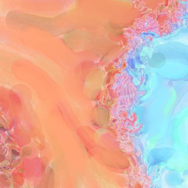 El yapımı sürreal soyut desenli suluboya. Modern sanatsal resim. 2D çizim. Arkaplan boyası karışımı. Yaratıcı duvar sanatı. Çağdaş sanat.