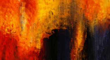 Modern sanat. Renkli çağdaş sanat eserleri. Renkli boya darbeleri. Soyut arkaplanda fırça darbeleri. Fırça boyası. Eşsiz duvar sanatı.