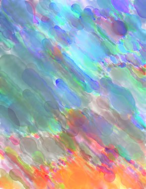 Çağdaş sanat. El yapımı resim. Modern sanat eserleri. Yüzeyde suluboya fırça darbeleriyle resim yapmak. 2D çizim. Sanatsal arkaplan resmi. Tablo üzerinde soyut resim. Renkli doku.