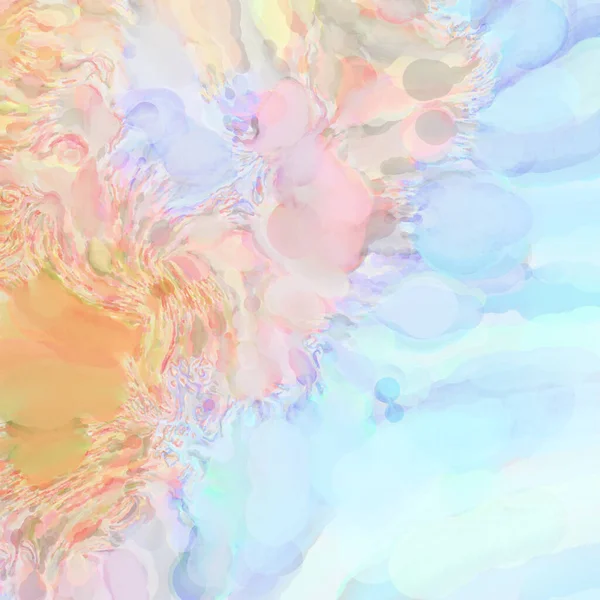 El yapımı sürreal soyut desenli suluboya. Modern sanatsal resim. 2D çizim. Arkaplan boyası karışımı. Yaratıcı duvar sanatı. Çağdaş sanat.