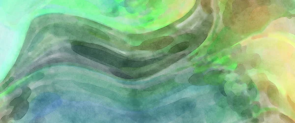 Modern Painting Soothing Brush Strokes Resembling Alcohol Inks Watercolor Abstract — Stock Photo, Image