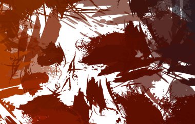 Sanatsal soyut arkaplan. Doku boyalı duvar kağıdı. Boya darbeleriyle yaratıcı bir illüstrasyon. Fırça desenli resim.