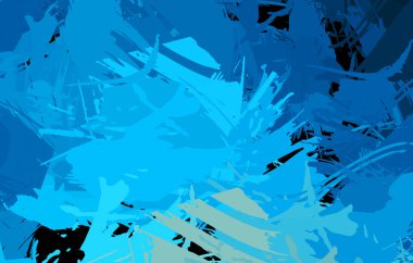 Vahşi fırça darbeleriyle yaratıcı soyut resim. Artistik fırça darbeleriyle donatılmış. Renkli ve canlı bir tasvir. Boyalı sanat.