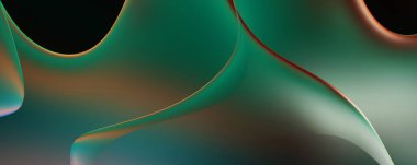 Soyut arkaplan. Değişken renk değişim dalgaları, dinamik hareketlerle. Işık dalgalarının neon renkli soyut tasarımı. Duvar kağıdı, afiş, arkaplan, kart, kitap illüstrasyonu, web sitesi.