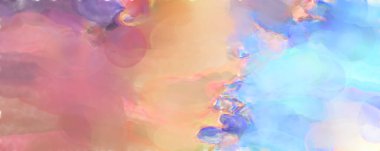 Poster, duvar sanatı, afiş, kart, kitap kapağı veya ambalaj için pastel renkli suluboya resim. Alkol mürekkebini andıran rahatlatıcı fırça darbelerinin modern resmi.