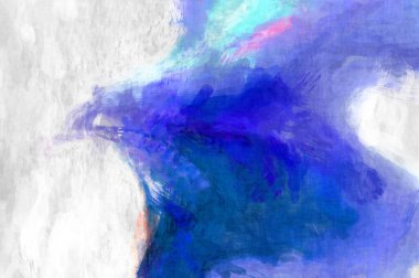 Soyut arkaplanda pürüzlü fırça darbeleri. Fırça boyası. Renkli boya darbeleri. Eşsiz duvar sanatı. Tuvaldeki modern sanat. Renkli çağdaş sanat eserleri. 