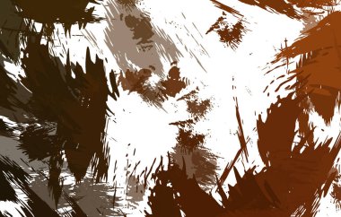 Sanatsal soyut arkaplan. Doku boyalı duvar kağıdı. Boya darbeleriyle yaratıcı bir illüstrasyon. Fırça desenli resim.