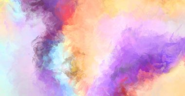 Renkli fırça darbelerinin soyut arkaplanı. fırçalanmış canlı duvar kağıdı. resmedilmiş sanat eseri. Eşsiz ve yaratıcı illüstrasyon.