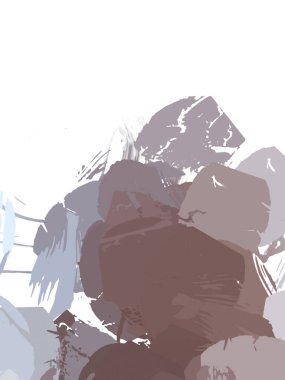 Taranmış Boyalı Soyut Arkaplan. Vahşi kaotik fırça darbeleri. Boya darbeleri. 2D İllüstrasyon. Fırça darbeli resim. 