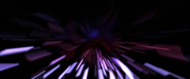 Işık parçacık izleri. Parlayan parçacıkları ve çizgileri olan ışık patlaması yıldızı. Güzel hareketli soyut ışın arkaplanı.