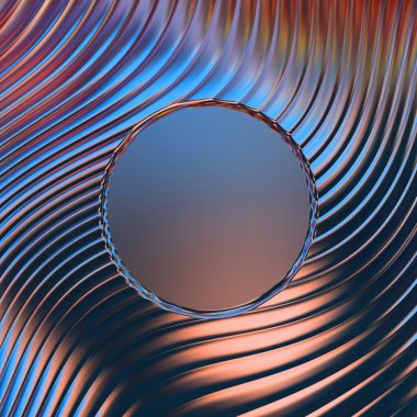 Soyut çerçeveli arkaplan. Renkli, canlı, dalgalı bir duvar kağıdı. Merkezi çerçeveli yaratıcı grafik 2d çizim. Dinamik şekilli modaya uygun sıvı örtüsü.