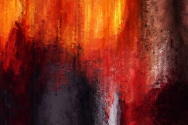 Modern sanat. Renkli çağdaş sanat eserleri. Renkli boya darbeleri. Soyut arkaplanda fırça darbeleri. Fırça boyası. Eşsiz duvar sanatı.