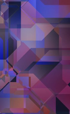 Renkli ve canlı geometrik şekiller katmanları var. Bir teknoloji planının dijital illüstrasyonu. Gelecekçi tasarım şablonu.