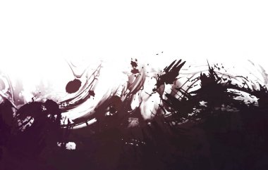 Taranmış Boyalı Soyut Arkaplan. Vahşi kaotik fırça darbeleri. Boya darbeleri. 2D İllüstrasyon. Fırça darbeli resim. 