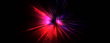 Fütürist mercek patlaması. Parlayan parçacıkları ve çizgileri olan ışık patlaması yıldızı. Güzel soyut ışın arkaplanı.