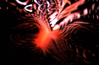 Işık parçacık izleri. Parlayan parçacıkları ve çizgileri olan ışık patlaması yıldızı. Güzel hareketli soyut ışın arkaplanı.