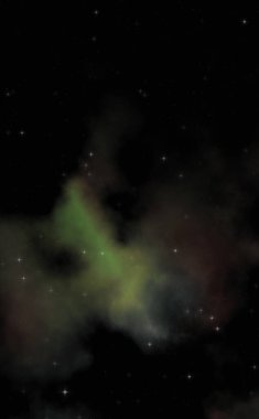 Galaksi uzayındaki yıldız alanı renkli nebula ile. Uzayın derinliklerinin bilim kurgu geçmişi. Ruhsal duvar kağıdı.