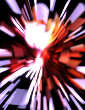 Işık parçacık izleri. Parlayan parçacıkları ve çizgileri olan ışık patlaması yıldızı. Güzel hareketli soyut ışın arkaplanı.