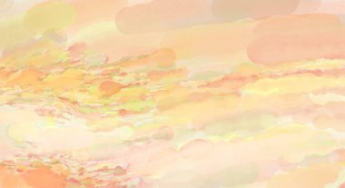 Pastel renklerde suluboya resim. Poster, duvar sanatı, afiş, kart, kitap kapağı ya da ambalaj için rahatlatıcı kompozisyonun yumuşak renkli çizimi. Modern fırça darbeleri resim.