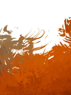 Taranmış Boyalı Soyut Arkaplan. Vahşi kaotik fırça darbeleri. Boya darbeleri. 2D İllüstrasyon. Fırça darbeli resim. 