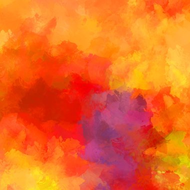 Canlı fırça darbeleriyle boyanmış. Renkli desenli resim. Fırçalanmış duvar kağıdını boya.