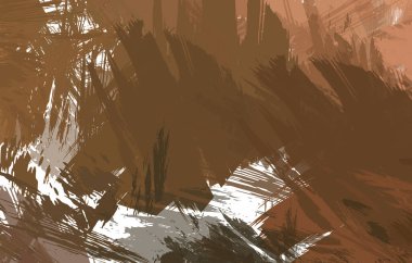 Sanatsal soyut arkaplan. Doku boyalı duvar kağıdı. Boya darbeleriyle yaratıcı bir illüstrasyon. Fırça desenli resim.