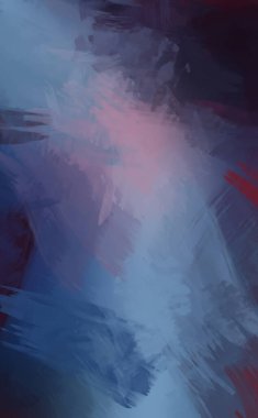 Renkli fırça darbelerinin 2D çizimi. Dekoratif desenli resim. canlı boya desenli arkaplan.