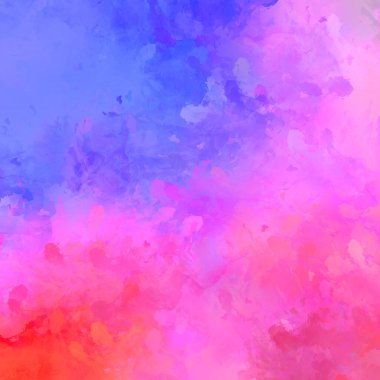 Canlı fırça darbeleriyle boyanmış. Renkli desenli resim. Fırçalanmış duvar kağıdını boya.