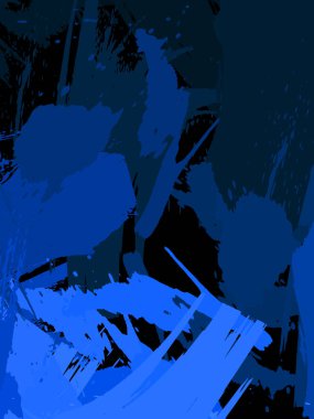 Vahşi fırça darbeleriyle yaratıcı soyut resim. Artistik fırça darbeleriyle donatılmış. Renkli ve canlı bir tasvir. Boyalı sanat.