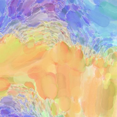 El yapımı sürreal soyut desenli suluboya. Modern sanatsal resim. 2D çizim. Arkaplan boyası karışımı. Yaratıcı duvar sanatı. Çağdaş sanat.