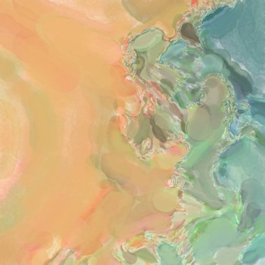 Çağdaş sanat. El işçiliğinin renkli dokusu. Modern resim. Yüzeyde suluboya vuruşlar. Sanatsal arkaplan resmi. Tablo üzerinde soyut resim. Fırça darbeleri. 