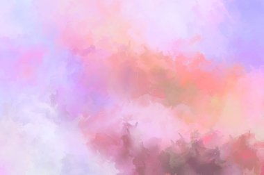 Renkli fırça darbelerinin 2D çizimi. Dekoratif desenli resim. canlı boya desenli arkaplan.